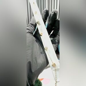 Gold Heart Charm Bracelet